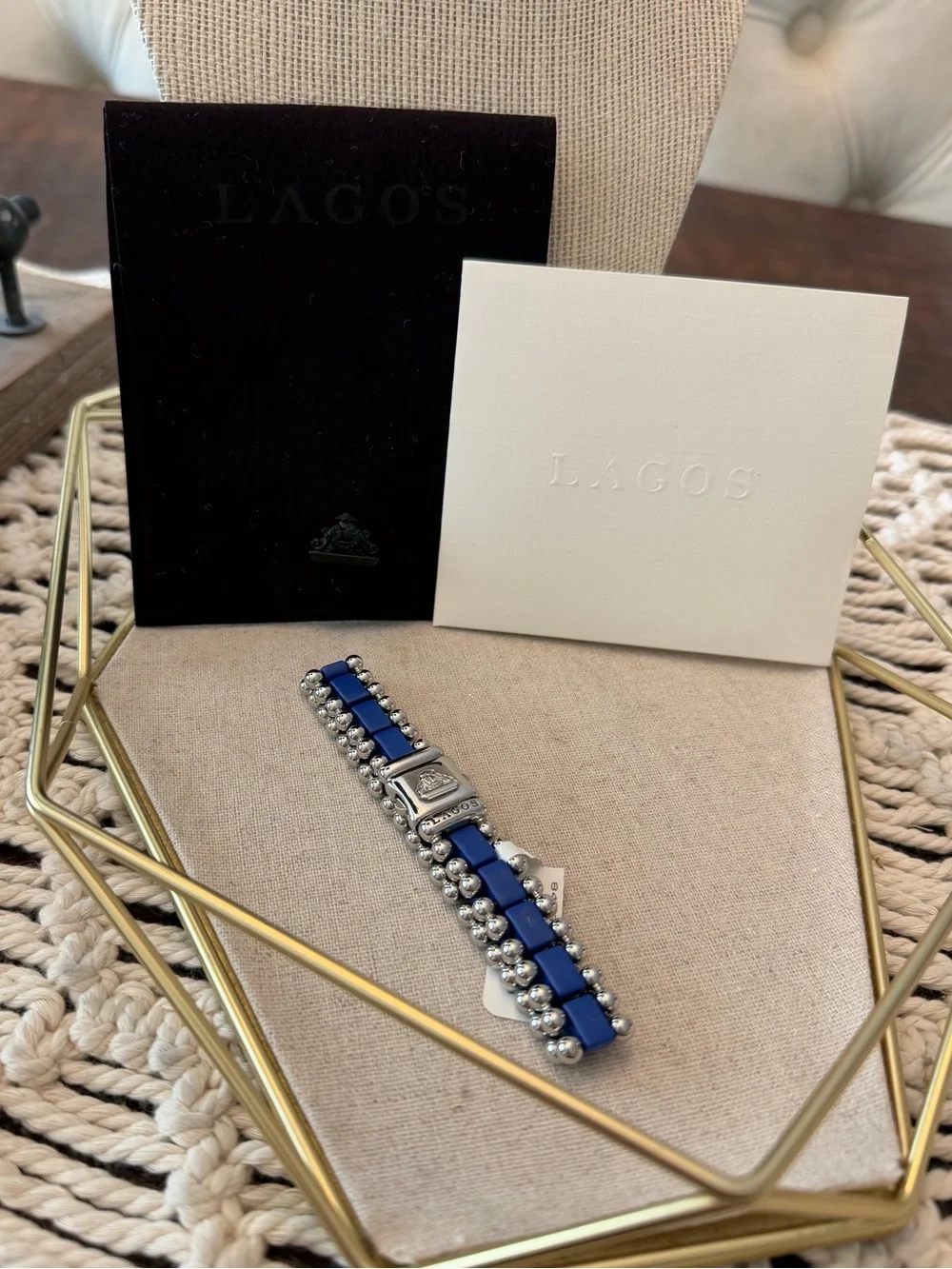 LAGOS Men’s Anthem Ceramic Link Bracelet in Ultramarine - 8” - New with Tags